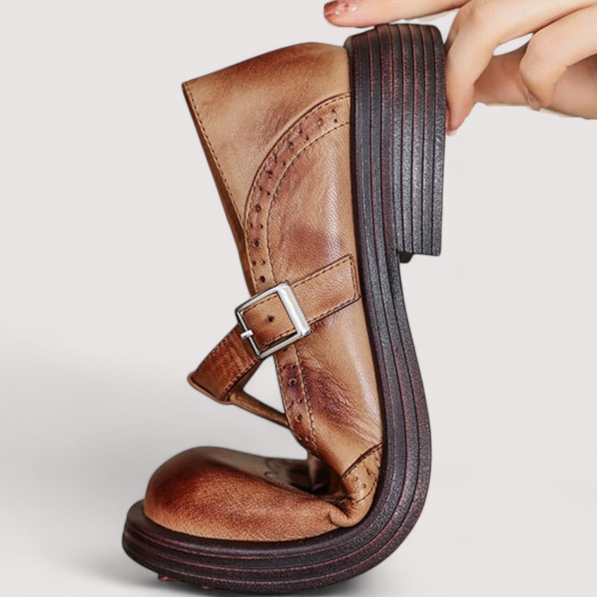 Camila | Zapatos Vintage de Piel con Tira para Mujer, Elegantes y Cómodos 5