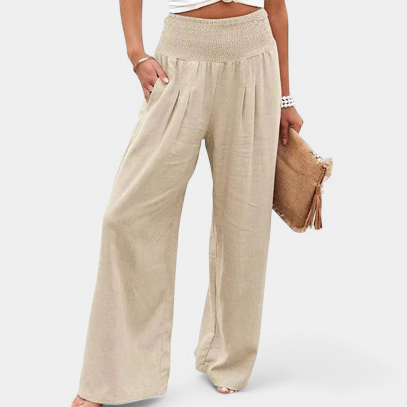 Carla | Pantalones de Lino Aireados con Cintura Elástica para Mujer 10