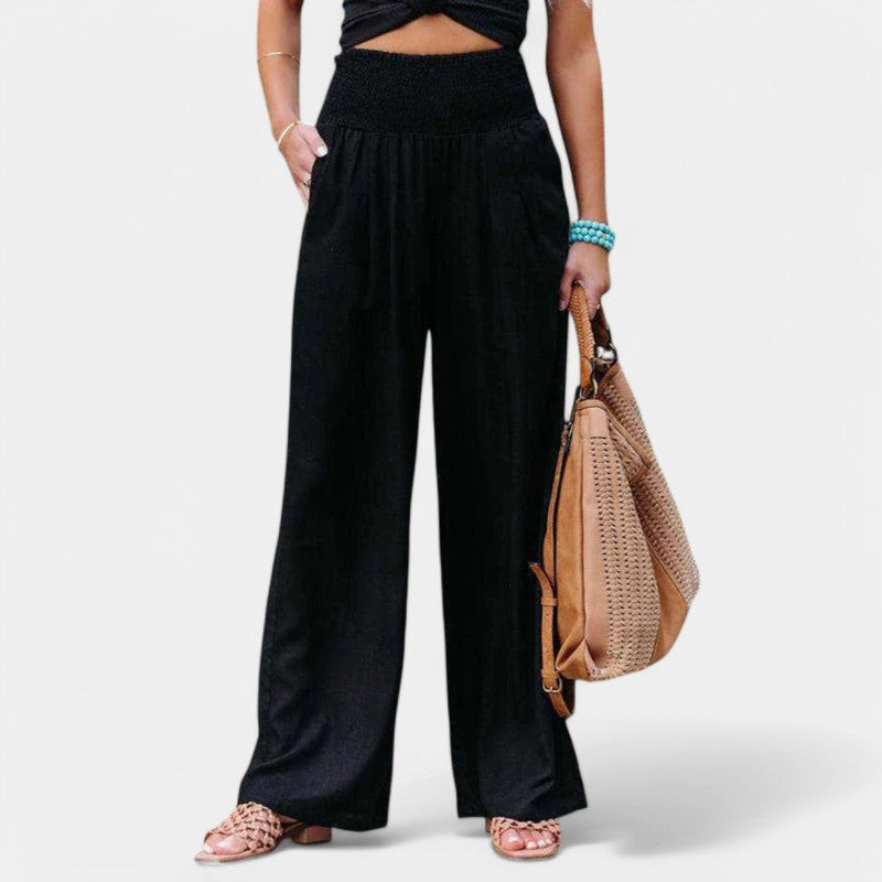 Carla | Pantalones de Lino Aireados con Cintura Elástica para Mujer 3