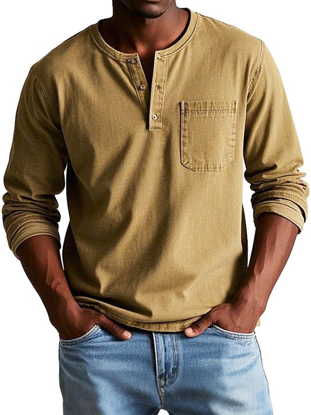Ethan | Camiseta Henley Casual de Manga Larga para Hombre 3