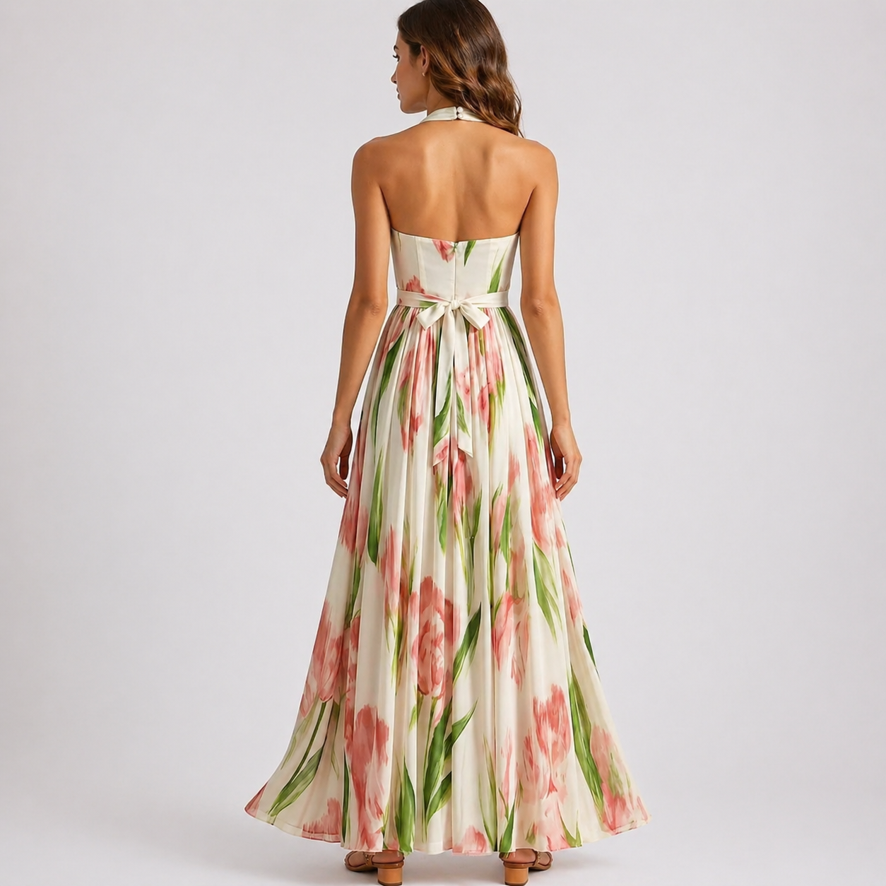 Isabella | Vestido Largo con Estampado de Acuarela para Mujer 1