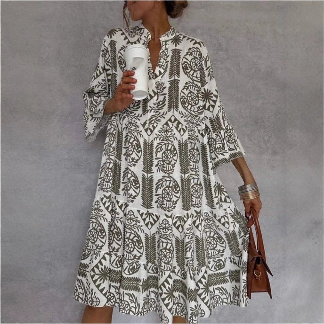 Isabella | Vestido Túnica Floral Escalonado para Mujer con Corte Holgado 2