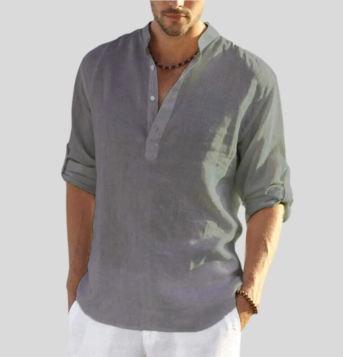 MATEO – Camisa de lino transpirable y elegante para hombre