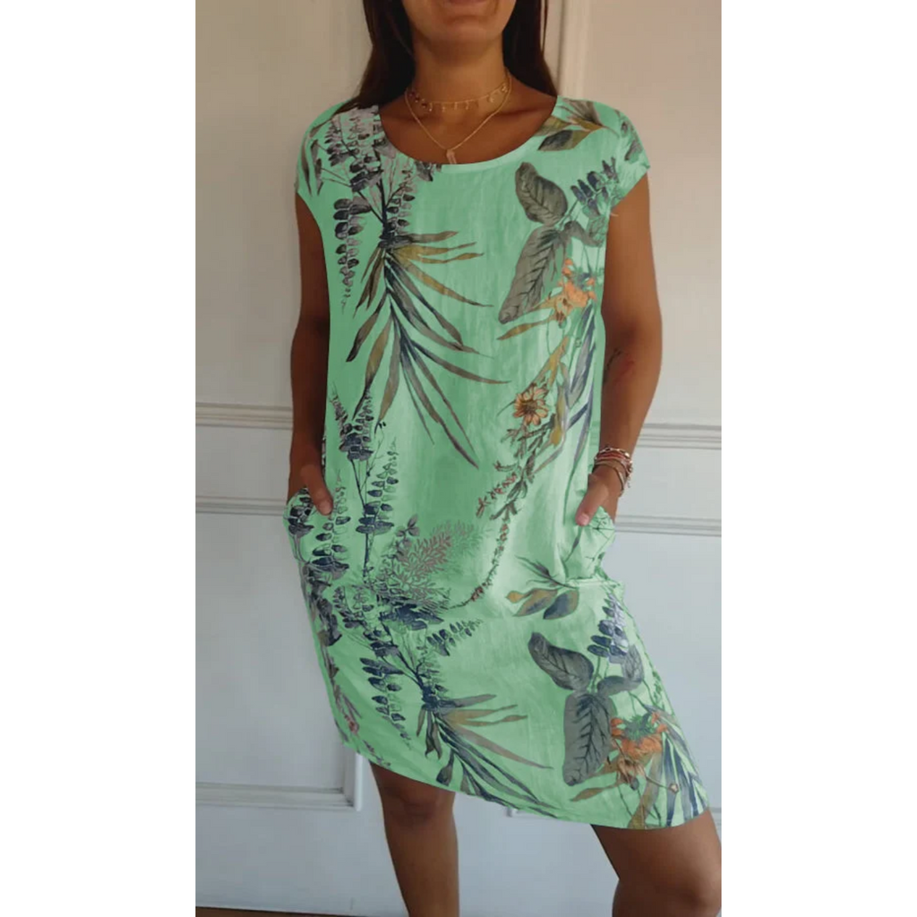 Lucía | Vestido de Lino Floral para Mujer en Verano 0