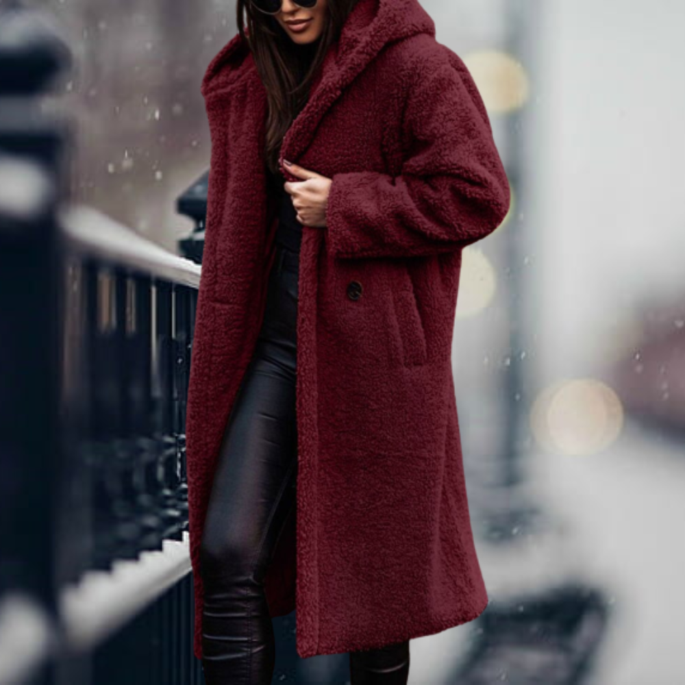 Vista trasera del abrigo de invierno Aurele para mujer