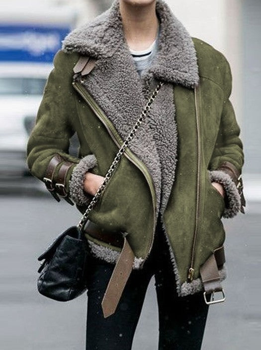 Chaqueta de invierno para mujer en color rojo, vista completa