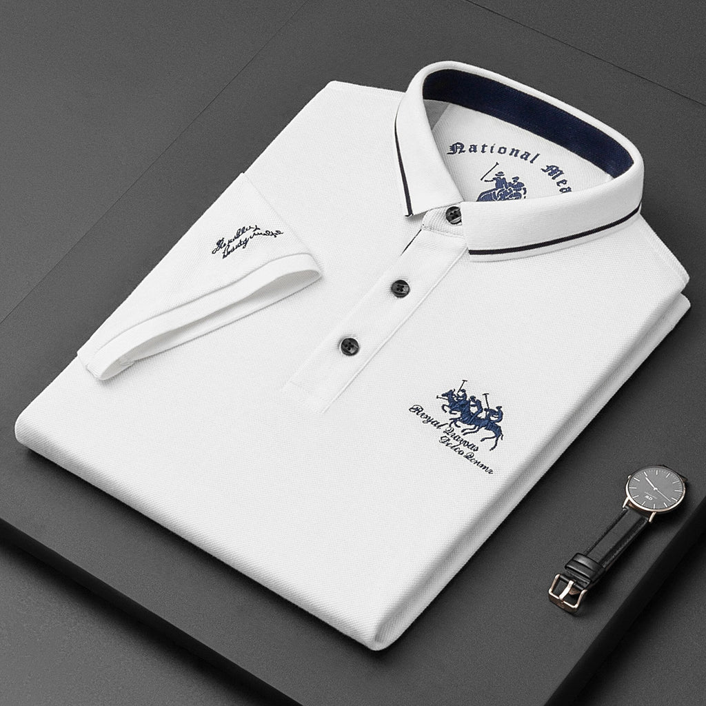 Polo de algodón para hombre combinado con vaqueros