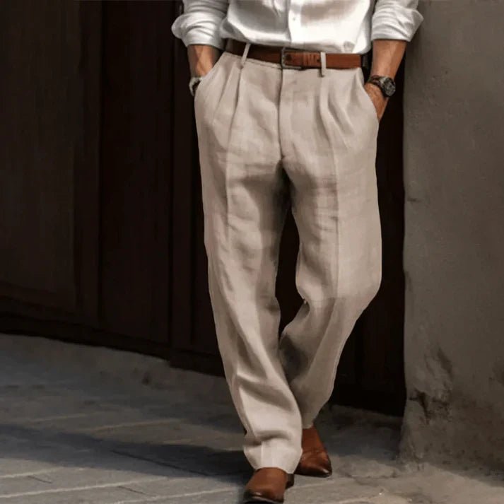 Ethan | Pantalón de Lino Clásico y Relajado para Hombre - Noa Lagos