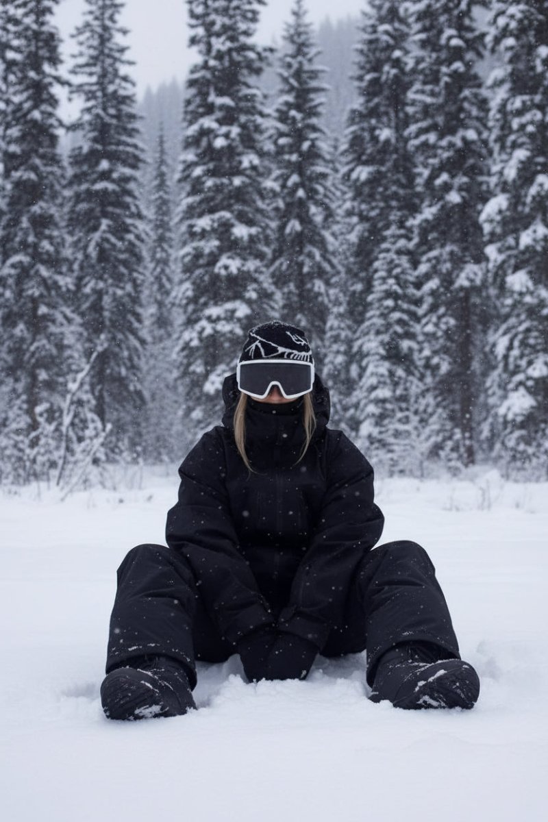 Vista frontal de la chaqueta unisex de esquí y snowboard GLACYON