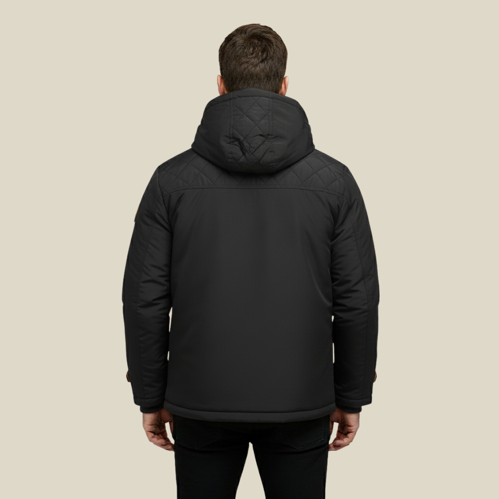 Chaqueta acolchada GRIMSVYK con forro cálido interior, vista abierta
