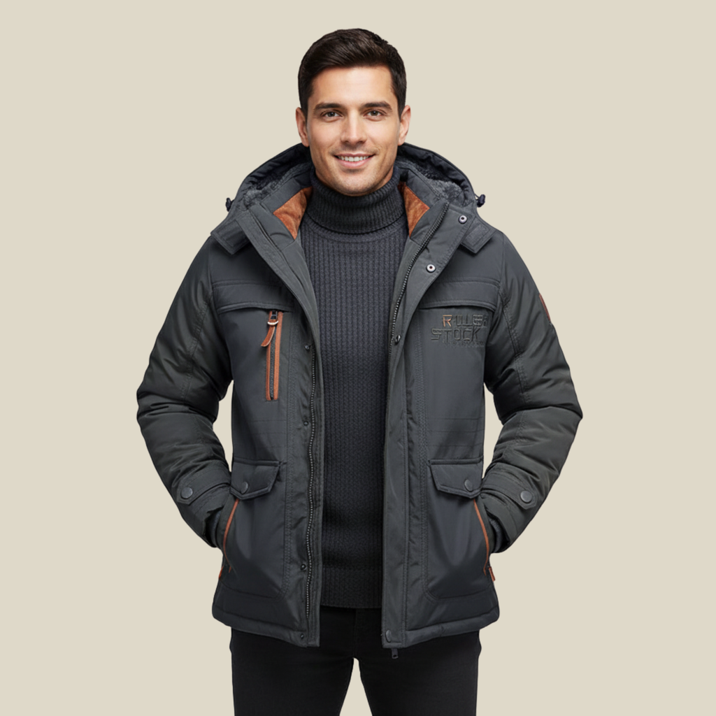 Bolsillos funcionales de la chaqueta impermeable GRIMSVYK para invierno