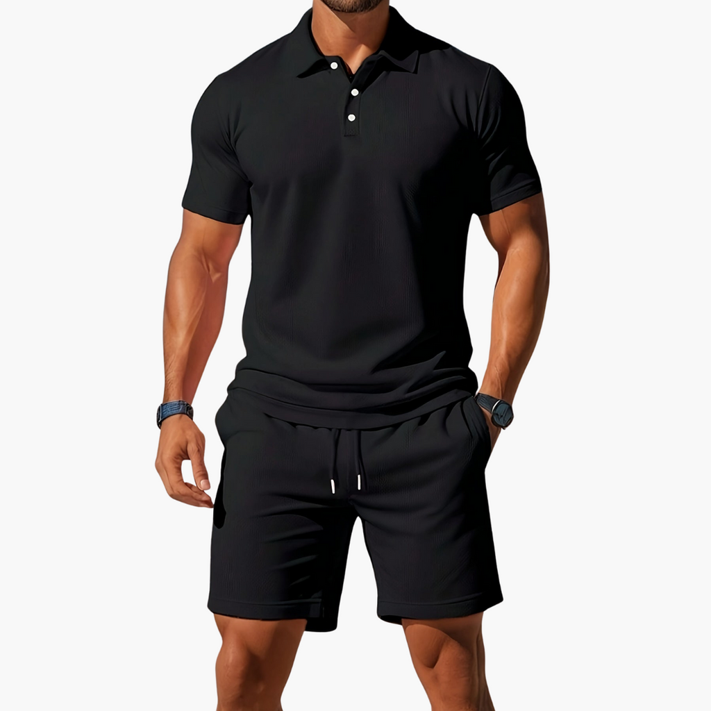 MATEO – Conjunto casual de polo y pantalón corto para hombre