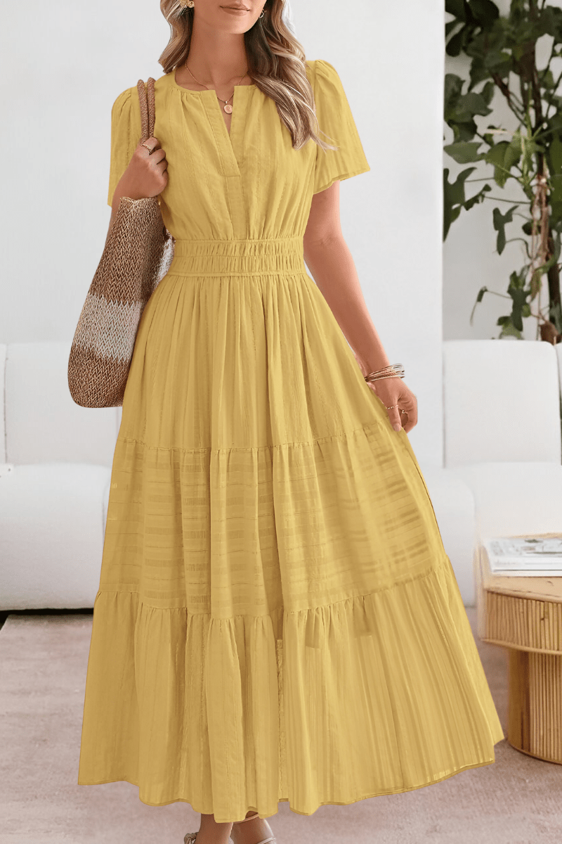 Sofia | Vestido de Verano Maxi con Cintura Fruncida - Noa Lagos