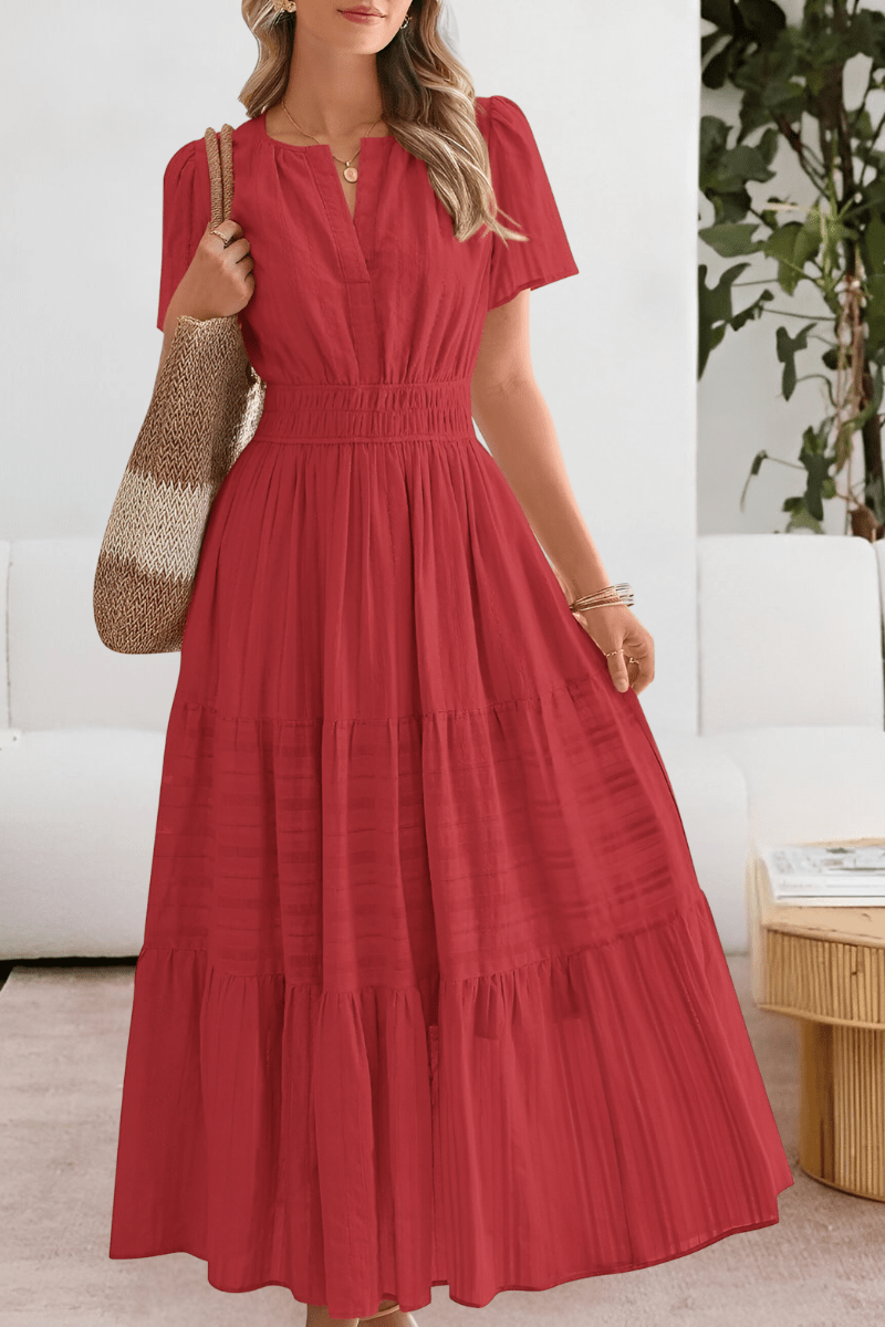 Sofia | Vestido de Verano Maxi con Cintura Fruncida - Noa Lagos
