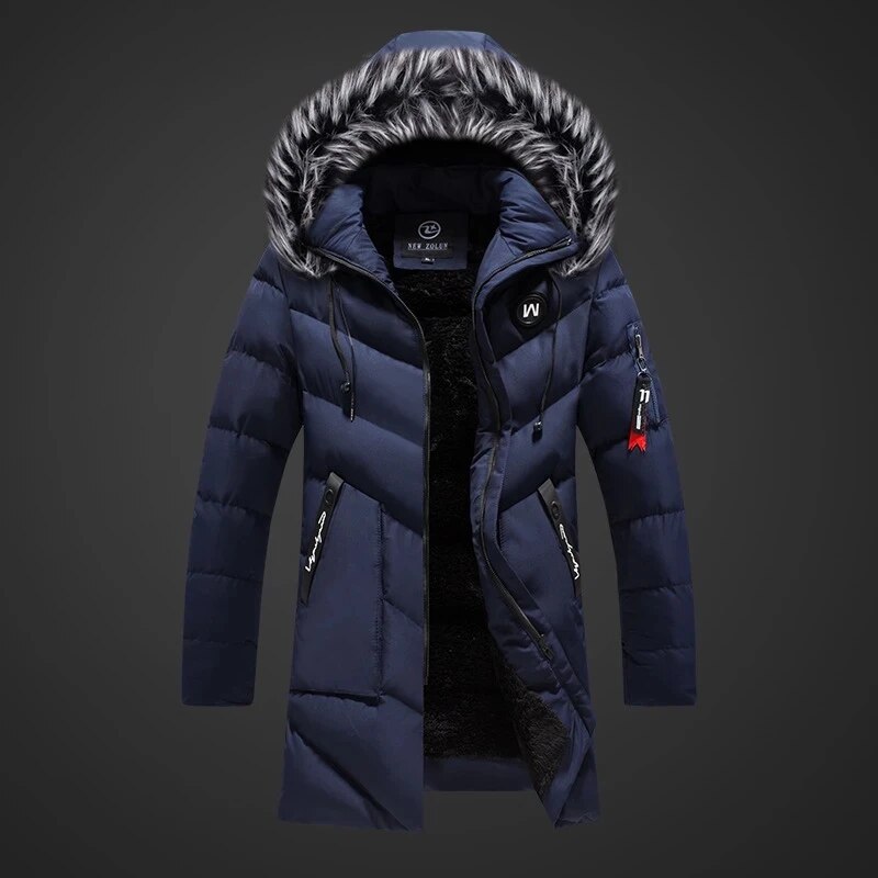 Detalle del forro polar interior del abrigo TORVALD para hombre