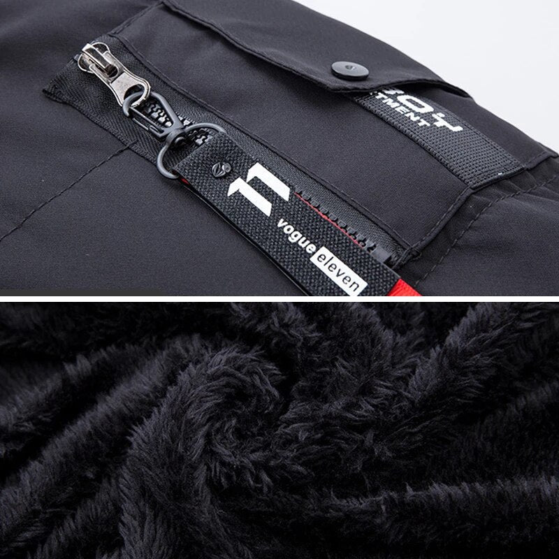 Cremallera frontal del abrigo TORVALD para hombre en detalle